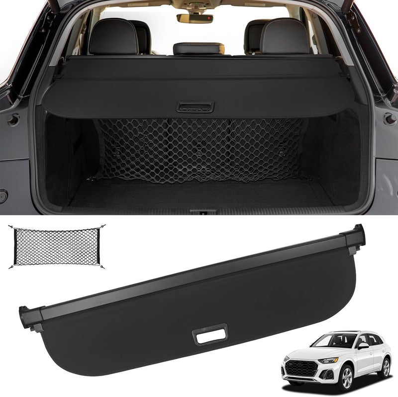 Sze Cargo Cover for Audi Q5 SQ5 2018-2024 Accessories Retractable Trunk Cover Black Rear Trunk Security Cover Shielding Shade Waterproof-New Upgrade (Not for Sportback) - Image 1